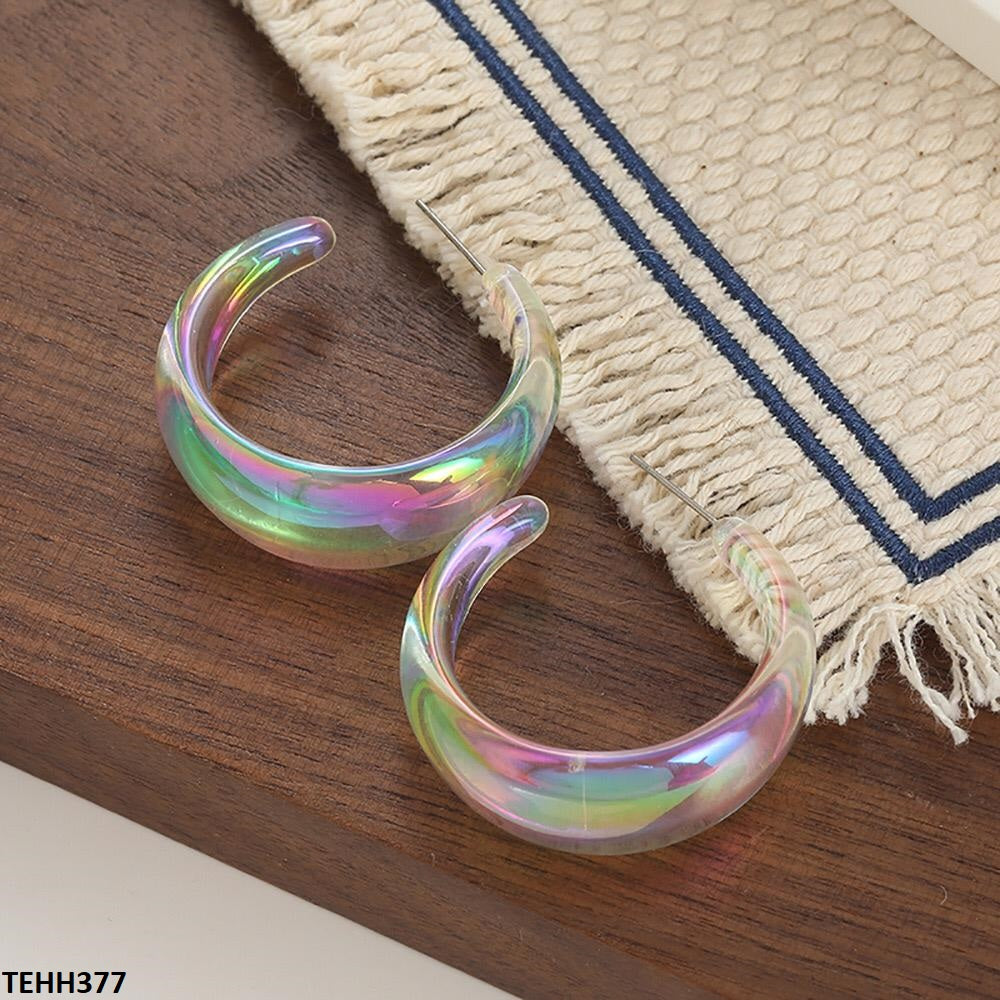 Round Ear Hoops Pair