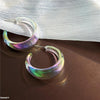 Round Ear Hoops Pair