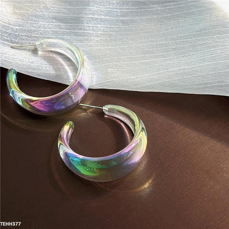 Round Ear Hoops Pair