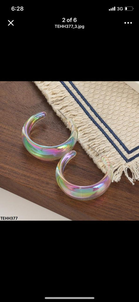 Round Ear Hoops Pair