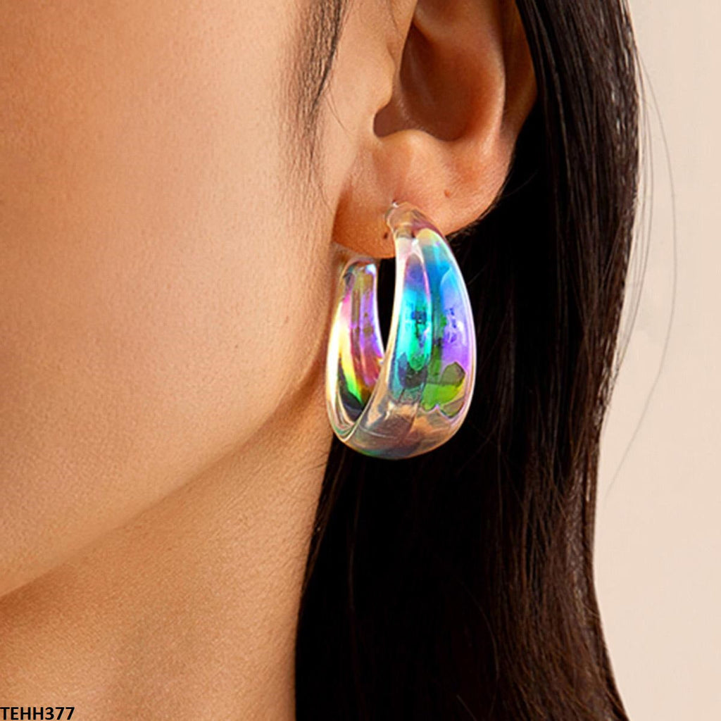 Round Ear Hoops Pair