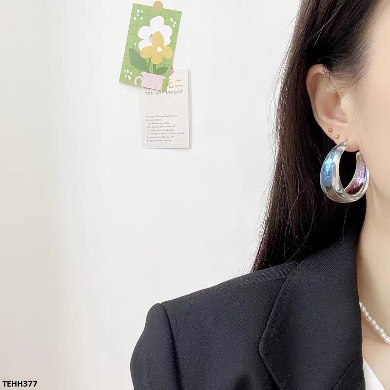 Round Ear Hoops Pair