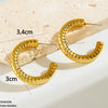 C/Shape Ear Hoops Pair