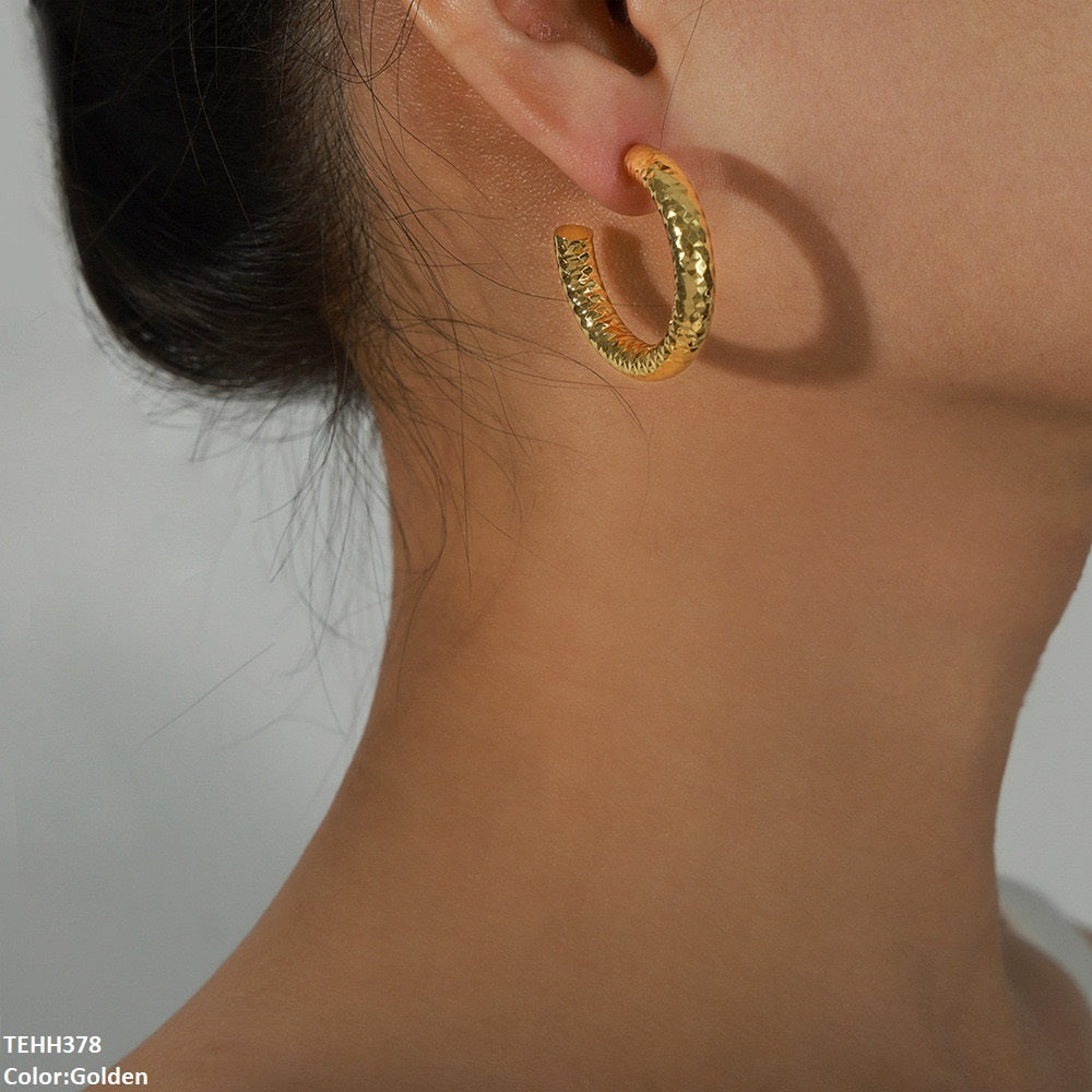 C/Shape Ear Hoops Pair