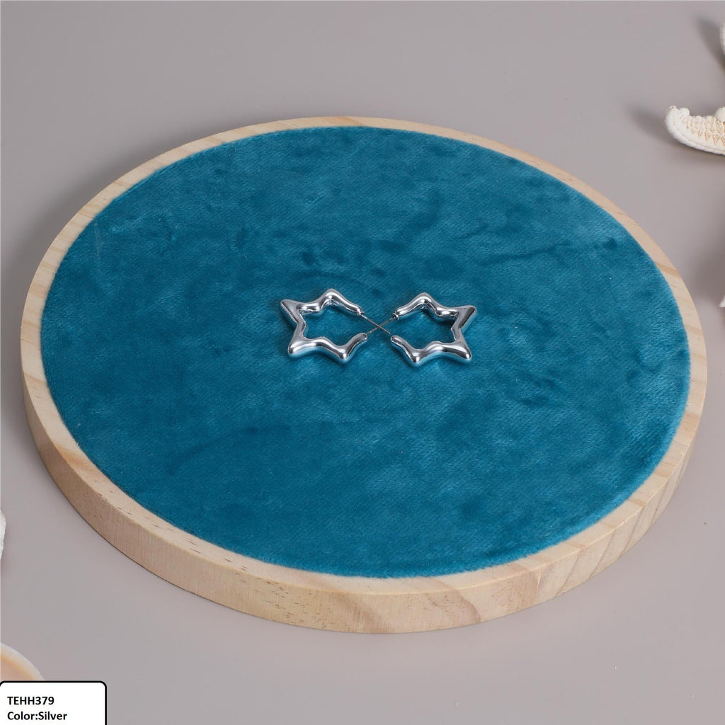 Star Ear Hoops Pair