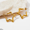 Star Ear Hoops Pair