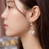 QSJTear/Flower Zircon Earrings