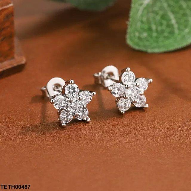 Flower Zircon Tops Pair