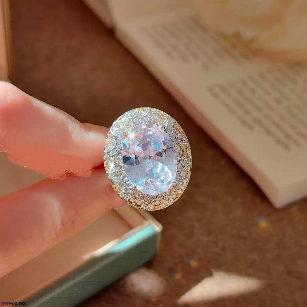 Oval Zircon Tops Pair