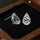 Tear Zircon Stone Tops Pair
