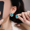 Oval Stone Tops Pair