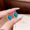 Oval Stone Tops Pair