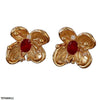 Flower Red Stone Earrings