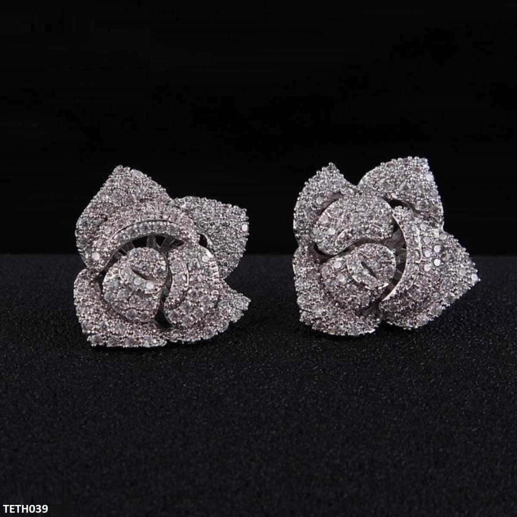 Rose Flower Stud Tops Pair