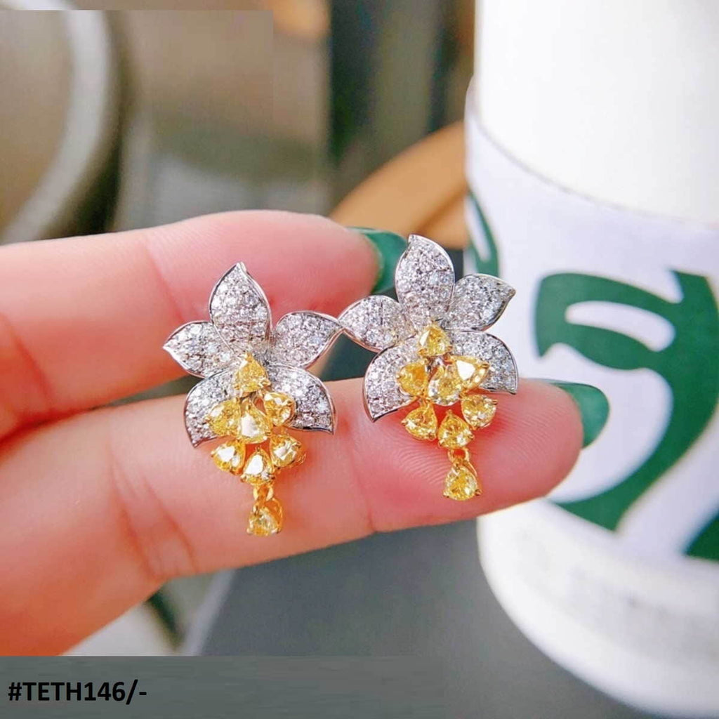 Flower Zircon Earrings