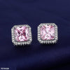 Pink Step Square Sterling Tops