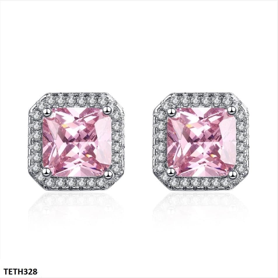 Pink Step Square Sterling Tops