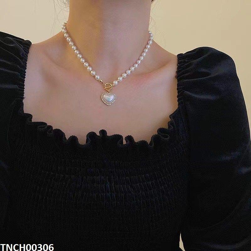 Heart Drop Pearl Necklace