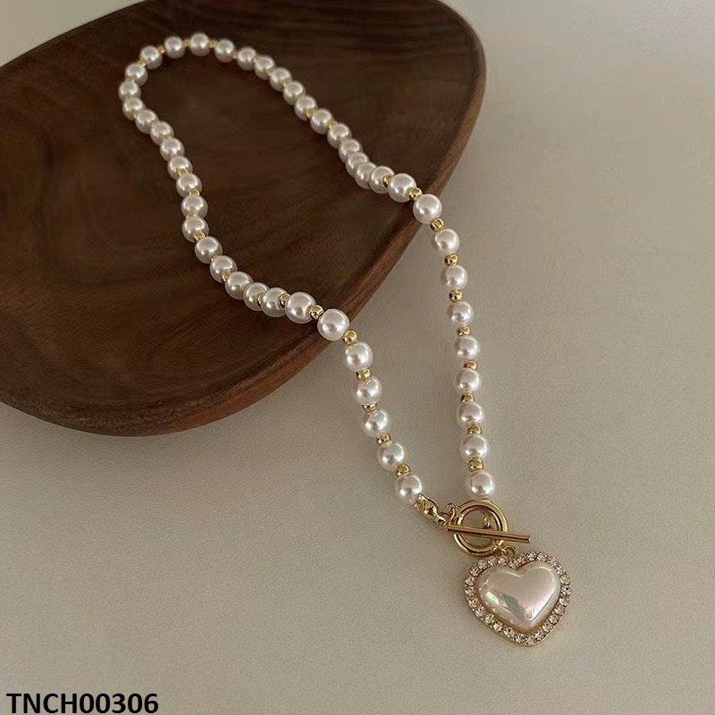 Heart Drop Pearl Necklace