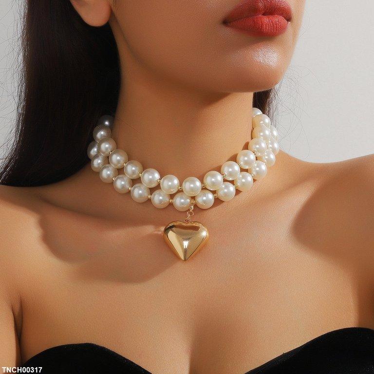 Pearl Heart Necklace