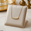 Stainless Steel Double Stone Necklace