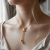 Stainless Steel Double Round Necklace