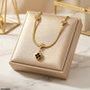 Stainless Steel Flower Drop Necklace