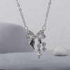 Bow Heart Necklace