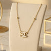 Double C Shap Stainless Steel Necklace