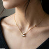 Double C Shap Stainless Steel Necklace