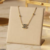 Double C Shap Stainless Steel Necklace