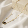 Double C Shap Stainless Steel Necklace
