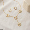 Butterfly Stainless Steel Necklace Set