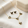 Butterfly Stainless Steel Necklace Set