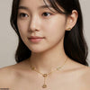 Oval Stainless Steel Necklace Set