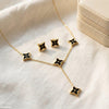 Ninja Star Stainless Steel Necklace Set