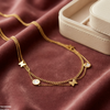 Butterfly Double Link Chain Stainless Steel Necklace
