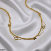 Butterfly Double Link Chain Stainless Steel Necklace