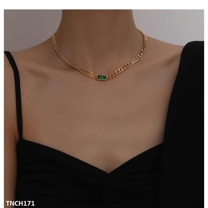 Layer Necklace Set with Bracelet