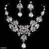 Flower Tear Drop Necklace Set