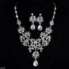 Flower Tear Drop Necklace Set