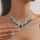 Rectangle Marquise Necklace Set