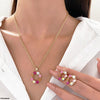 Circle Layered Round Pendent Set