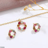 Circle Layered Round Pendent Set