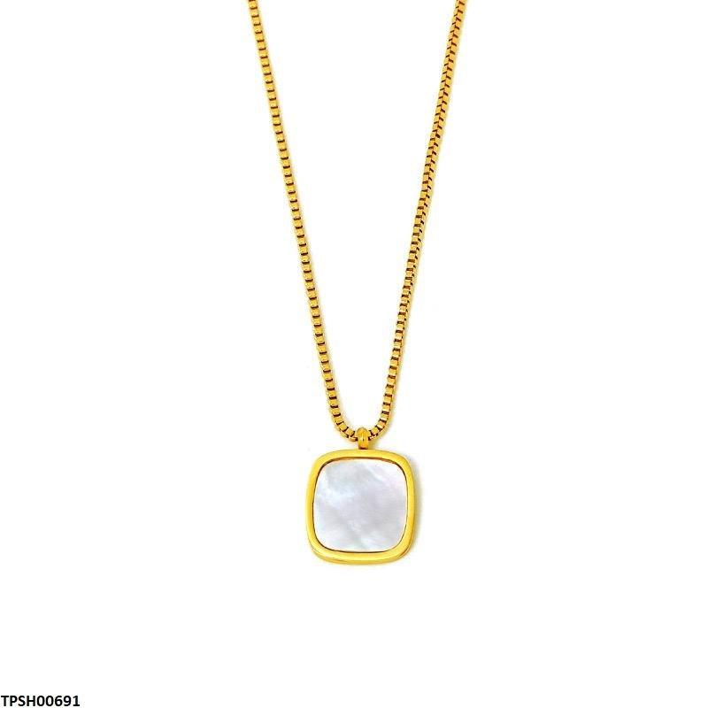 Elegant Square Shell Pendant