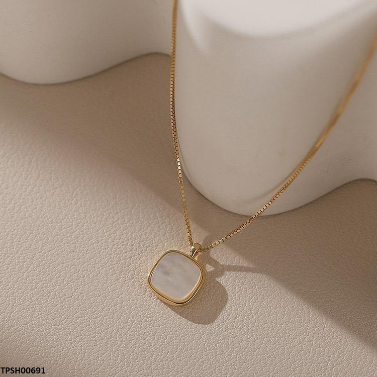 Elegant Square Shell Pendant