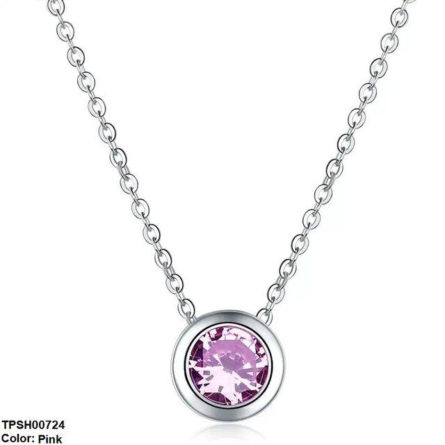 Round Drop Pendant With Chain
