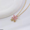 Flower Drop Pendant With Chain
