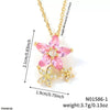 Flower Drop Pendant With Chain