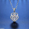 Heart Stone Drop Pendant With Chain